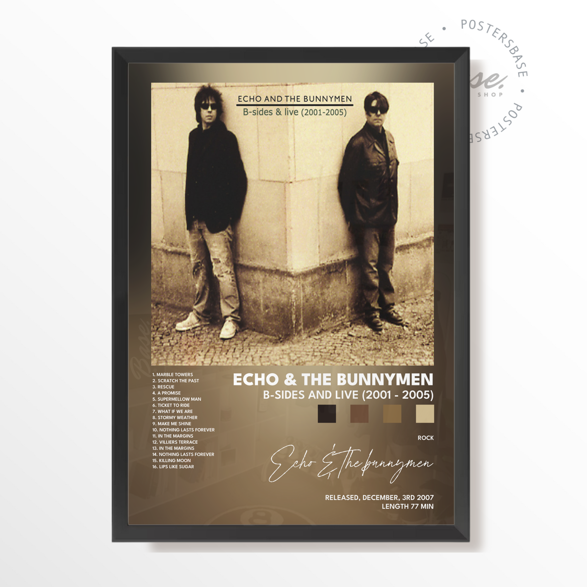 echo the bunnymen B Sides and Live 2001 2005 poster