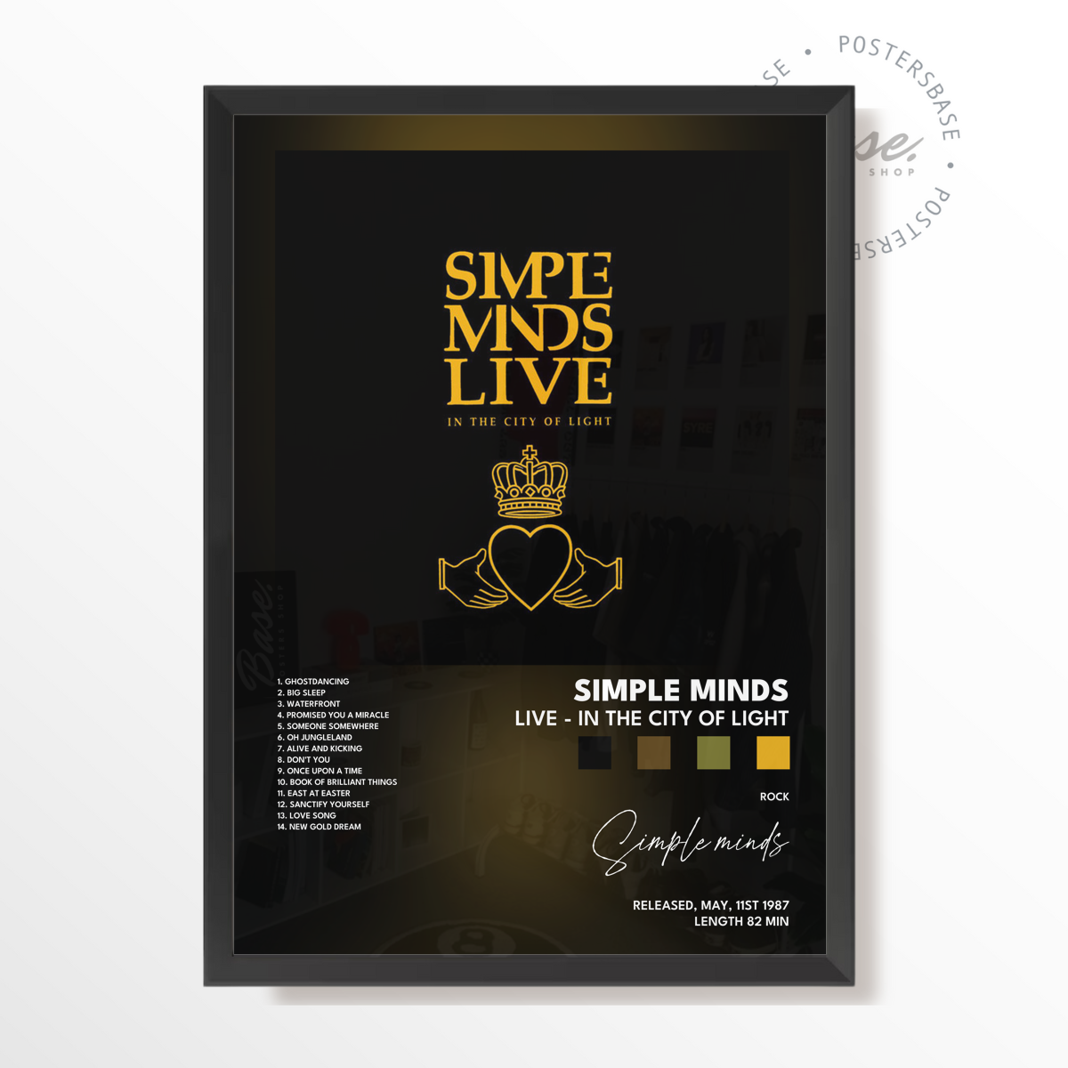 simple minds Live In The City Of Light poster