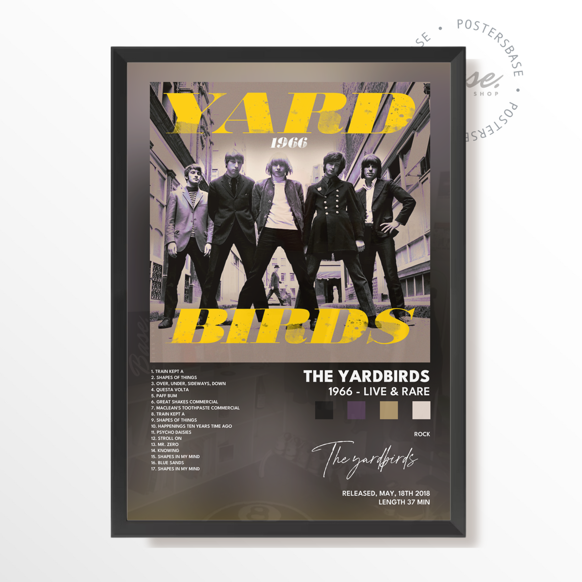 the yardbirds 1966 Live Rare poster