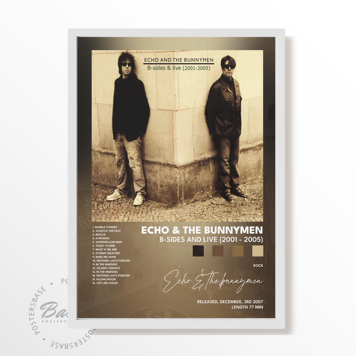 echo the bunnymen B Sides and Live 2001 2005 poster