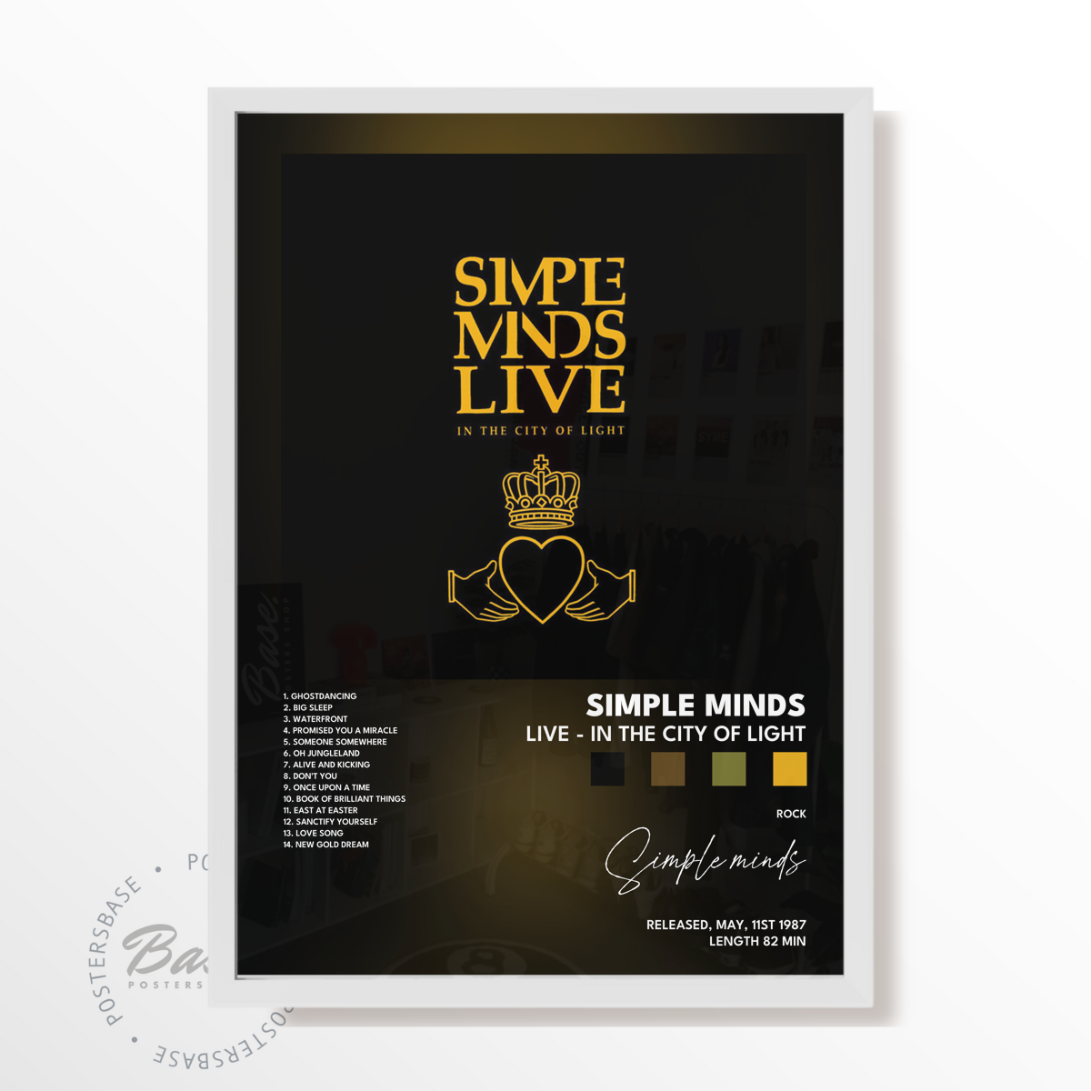 simple minds Live In The City Of Light poster