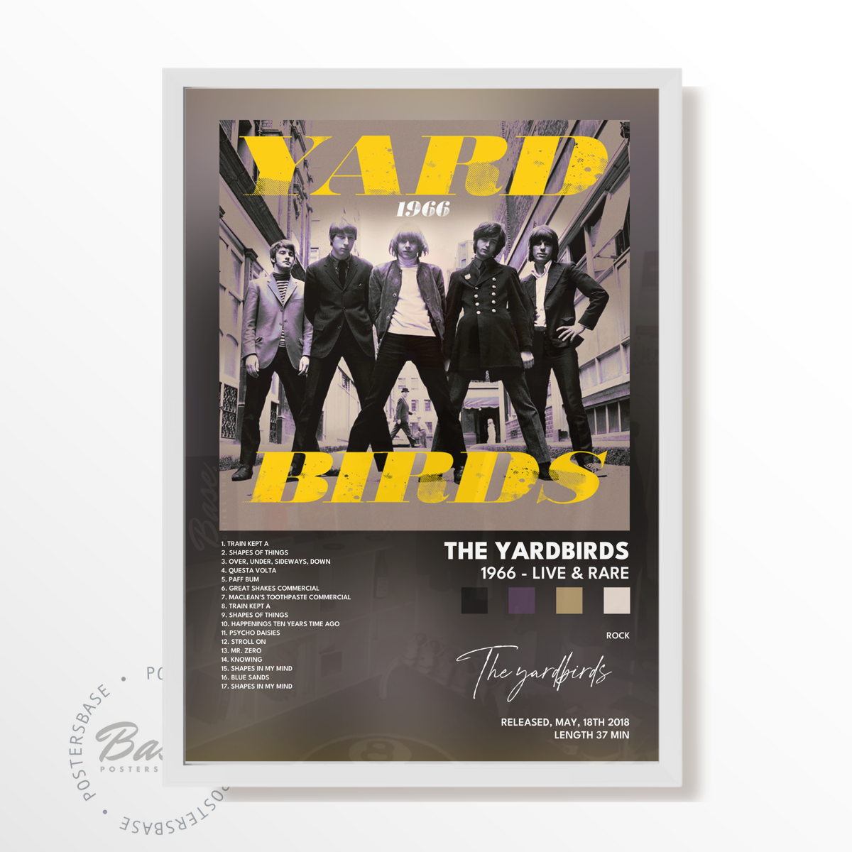 the yardbirds 1966 Live Rare poster