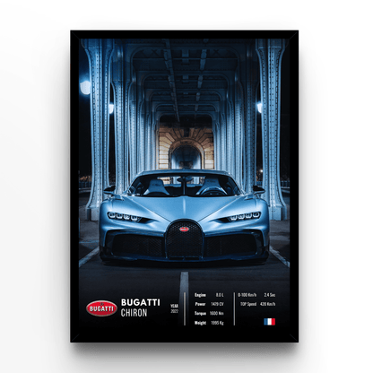 Bugatti Chiron Collector - A4, A3, A2 Posters Base - Poster Print Shop / Art Prints / PostersBase