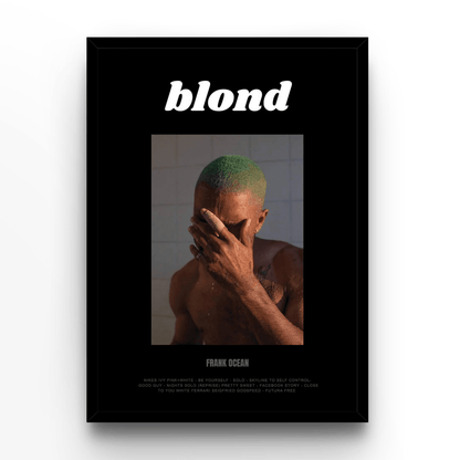Frank Ocean Black - A4, A3, A2 Posters Base - Poster Print Shop / Art Prints / PostersBase