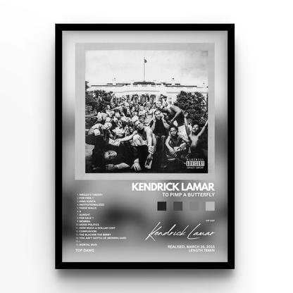 Kendrick Lamar To Pimp A Butterfly Album - A4, A3, A2 Posters Base - Poster Print Shop / Art Prints / PostersBase