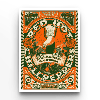 Red Hot Chili Peppers California - A4, A3, A2 Posters Base - Poster Print Shop / Art Prints / PostersBase