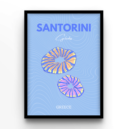 Santorini - A4, A3, A2 Posters Base - Poster Print Shop / Art Prints / PostersBase